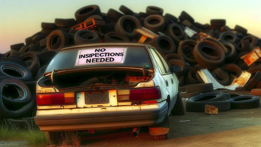 złomowanie auta bez przeglądu